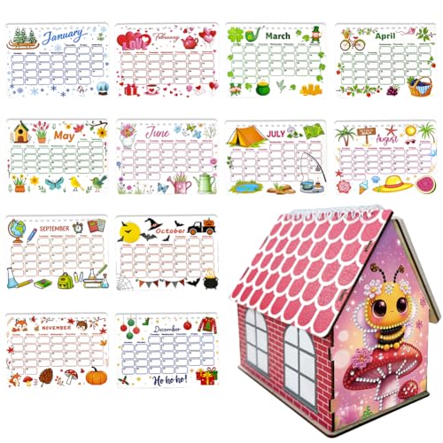 Diamond Painting Kalender 2026,DIY Diamant Malerei Kalenderhaus 2026 Tischkalender,Diamant Painting Tischkalender Tischdeko Paper Kalender Set Diamanten Schreibtischkalender Geschenkidee-#8 Diamond Painting Kalender 2026,DIY Diamant Malerei Kalenderhaus 2026 Tischkalender,Diamant Painting Tischkalender Tischdeko Paper Kalender Set Diamanten Schreibtischkalender Geschenkidee-#8 von Aodejoy