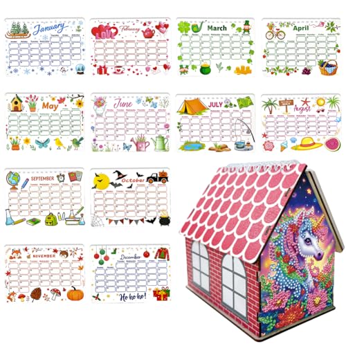 Diamond Painting Kalender 2026,DIY Diamant Malerei Kalenderhaus 2026 Tischkalender,Diamant Painting Tischkalender Tischdeko Paper Kalender Set Diamanten Schreibtischkalender Geschenkidee-#9 Diamond Painting Kalender 2026,DIY Diamant Malerei Kalenderhaus 2026 Tischkalender,Diamant Painting Tischkalender Tischdeko Paper Kalender Set Diamanten Schreibtischkalender Geschenkidee-#9 von Aodejoy
