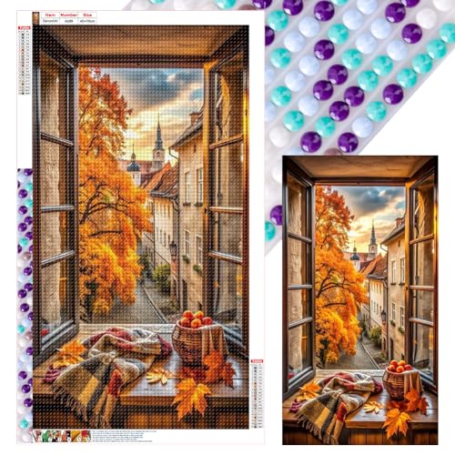 Herbst Diamond Painting Kit Erwachsene 40x70cm,groß 5D Ernte Diamant Malerei DIY Gems Kreuznähte Diamants Kunst Handwerk für Haus Zimmer Wand Dekor-#1 Herbst Diamond Painting Kit Erwachsene 40x70cm,groß 5D Ernte Diamant Malerei DIY Gems Kreuznähte Diamants Kunst Handwerk für Haus Zimmer Wand Dekor-#1 von Aodejoy