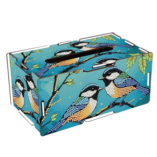Kosmetiktücherbox Diamond Painting Taschentuchbox mit entnehmbarem Deckel,Rechteckige Holz Handtuchspender für Schlafzimmer und Wohnbereich,Organizer für Papiertücher-Vogel Kosmetiktücherbox Diamond Painting Taschentuchbox mit entnehmbarem Deckel,Rechteckige Holz Handtuchspender für Schlafzimmer und Wohnbereich,Organizer für Papiertücher-Vogel von Aodejoy