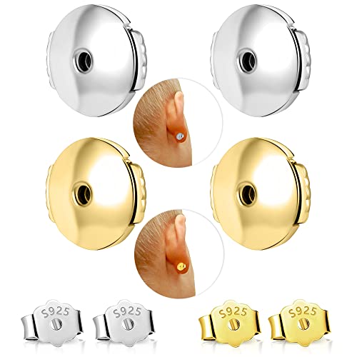 AoedeJ Ohrring-Verschlüsse aus Edelstahl für Ohrstecker, Ersatz für Ohrringe, sichere Ohrring-Verschlüsse für Ohrstecker (Set) von AoedeJ