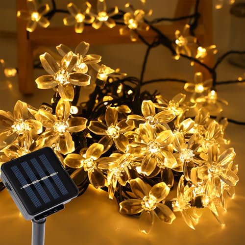 Solar Lichterketten Außen, 12M 100LED Blühen Blume Lichterketten, IP65 Wasserdicht Solar Blumen Lichterkette, 8 Modes Kirschblüte Lichterkette für Garten Terrasse Balkon Weihnachten Hochzeit Solar Lichterketten Außen, 12M 100LED Blühen Blume Lichterketten, IP65 Wasserdicht Solar Blumen Lichterkette, 8 Modes Kirschblüte Lichterkette für Garten Terrasse Balkon Weihnachten Hochzeit von Aofonchy
