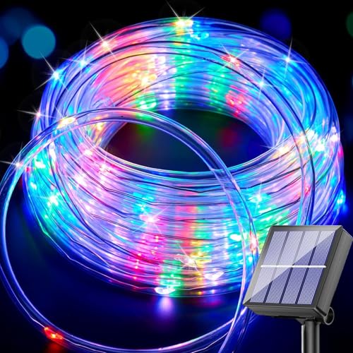 Solar Lichtschlauch Lichterkette Außen 10m 100LEDs Wetterfest Solar Lichterkette Seilleuchten mit 8 Modi LED Schlauch Lichterketten für Garten Terasse Hochzeit Party und Weihnachten Solar Lichtschlauch Lichterkette Außen 10m 100LEDs Wetterfest Solar Lichterkette Seilleuchten mit 8 Modi LED Schlauch Lichterketten für Garten Terasse Hochzeit Party und Weihnachten von Aofonchy