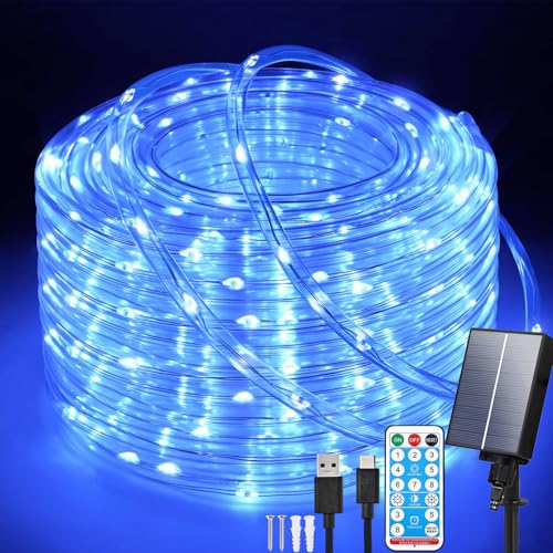 Solar Lichtschlauch Lichterkette Außen 20M 200LEDs Wetterfest Solar Lichterkette Seilleuchten mit 8 Modi & Fernbedienung, USB Schlauch Lichterketten für Garten Terasse Hochzeit Weihnachten Solar Lichtschlauch Lichterkette Außen 20M 200LEDs Wetterfest Solar Lichterkette Seilleuchten mit 8 Modi & Fernbedienung, USB Schlauch Lichterketten für Garten Terasse Hochzeit Weihnachten von Aofonchy