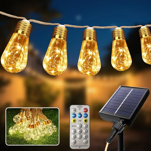 Aogled Led Solar Lichterkette Aussen, 8M LED Solar Kristall Kugeln Outdoor Solarlichterkette mit Fernbedienung für Garten, Terrasse, Balkon, Hochzeit Aogled Led Solar Lichterkette Aussen, 8M LED Solar Kristall Kugeln Outdoor Solarlichterkette mit Fernbedienung für Garten, Terrasse, Balkon, Hochzeit von Aogled
