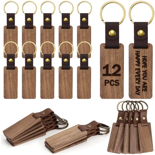 Aohcae 12 Stück Schlüsselanhänger Holz Personalisiert, DIY Holz Schlüsselanhänger für Lasergravur Schlüsselanhänger Holz Rohling zum Bemalen Beschriften Aohcae 12 Stück Schlüsselanhänger Holz Personalisiert, DIY Holz Schlüsselanhänger für Lasergravur Schlüsselanhänger Holz Rohling zum Bemalen Beschriften von Aohcae