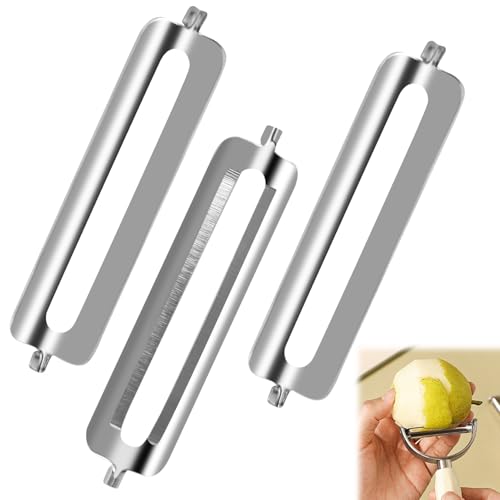 Aohcae 3 Stück Ersatzklingen Schäler, Schäler Ersatzklinge Sparschäler Ersatzklingen für Spargelschäler, Orangenschäler, Kartoffelschäler Aohcae 3 Stück Ersatzklingen Schäler, Schäler Ersatzklinge Sparschäler Ersatzklingen für Spargelschäler, Orangenschäler, Kartoffelschäler von Aohcae