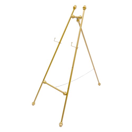 Metall Staffelei Goldene Hochzeit Bodenstand Tragbar Verstellbare Haken Dekorative Anzeige 118cm 5kg Tragkraft Metall Staffelei Goldene Hochzeit Bodenstand Tragbar Verstellbare Haken Dekorative Anzeige 118cm 5kg Tragkraft von Aohuada