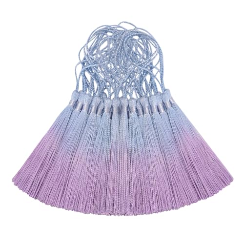 50 Stück Mini Quasten Anhänger Basteln Klein Charm Set für DIY Lesezeichen Armband Ohrring Frau Kett Schmuck Tasch Karte Band Schlüsselanhänger Geschenk Deko Personalisiert Zubehör (Blau Violett) 50 Stück Mini Quasten Anhänger Basteln Klein Charm Set für DIY Lesezeichen Armband Ohrring Frau Kett Schmuck Tasch Karte Band Schlüsselanhänger Geschenk Deko Personalisiert Zubehör (Blau Violett) von Aokbean