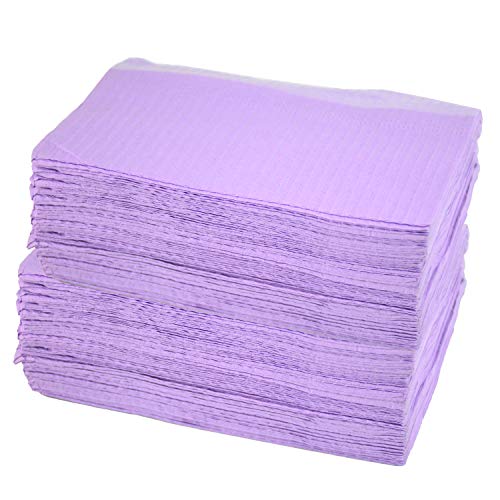 Aokbean 125pcs 13 x 17,7 Zoll 3-lagig Einweg Tattoo Tischdecke Wasserdichte Tattoo Tischdecke Handtuchreinigungspad Tischdecke Tuch für Tattoozubehör (Lila) von Aokbean