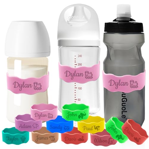 Personalisierte Babyflaschen-Etiketten Kindertagesstätte Wiederverwendbar, Personalisieren Silikon Wasserflasche Name Bands Graviert Cup Wasserdicht Grip Straps Bottle Bands Personalisierte Babyflaschen-Etiketten Kindertagesstätte Wiederverwendbar, Personalisieren Silikon Wasserflasche Name Bands Graviert Cup Wasserdicht Grip Straps Bottle Bands von Aokizkdzsw
