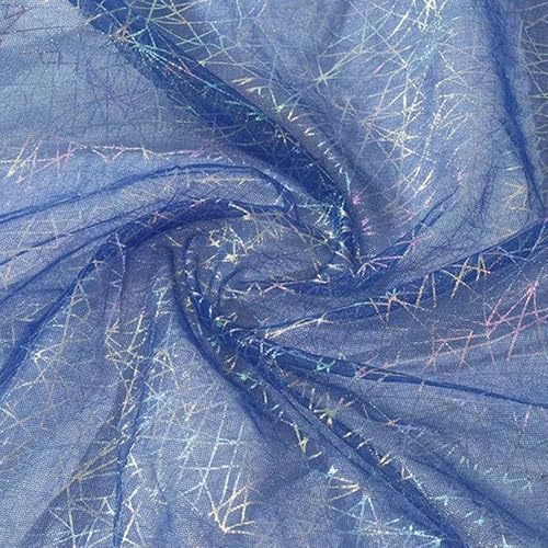 1,5 m x 1 m glitzernder weißer Tüll-Mesh-Stoff mit Laserdraht, glitzernd, glitzerndes Material, Netzstoff für Bühnenauftritte, Kostüme 1,5 m x 1 m glitzernder weißer Tüll-Mesh-Stoff mit Laserdraht, glitzernd, glitzerndes Material, Netzstoff für Bühnenauftritte, Kostüme von Aoktorkit