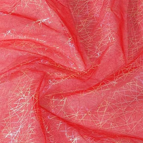 1,5 m x 1 m glitzernder weißer Tüll-Mesh-Stoff mit Laserdraht, glitzernd, glitzerndes Material, Netzstoff für Bühnenauftritte, Kostüme 1,5 m x 1 m glitzernder weißer Tüll-Mesh-Stoff mit Laserdraht, glitzernd, glitzerndes Material, Netzstoff für Bühnenauftritte, Kostüme von Aoktorkit