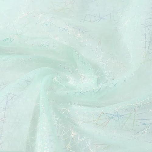 1,5 m x 1 m glitzernder weißer Tüll-Mesh-Stoff mit Laserdraht, glitzernd, glitzerndes Material, Netzstoff für Bühnenauftritte, Kostüme 1,5 m x 1 m glitzernder weißer Tüll-Mesh-Stoff mit Laserdraht, glitzernd, glitzerndes Material, Netzstoff für Bühnenauftritte, Kostüme von Aoktorkit