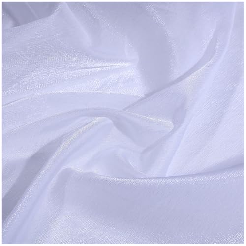 1,5 m x 1 m schimmernder Organza-Stoff, weißer Kristall-Organza-Polyester-Stoff, durchscheinendes glitzerndes Material für Bühnenkostüm, Performance-Kostüm 1,5 m x 1 m schimmernder Organza-Stoff, weißer Kristall-Organza-Polyester-Stoff, durchscheinendes glitzerndes Material für Bühnenkostüm, Performance-Kostüm von Aoktorkit