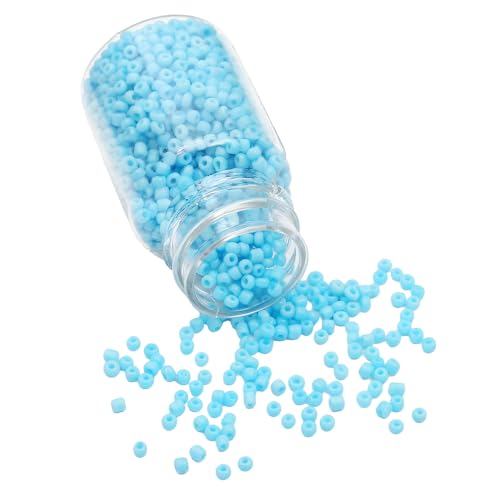 1 Flasche 2 mm Seeblaue Glasperlen, kleine Glasperlen zum Basteln, Armbänder, Schlüsselanhänger 1 Flasche 2 mm Seeblaue Glasperlen, kleine Glasperlen zum Basteln, Armbänder, Schlüsselanhänger von Aoktorkit