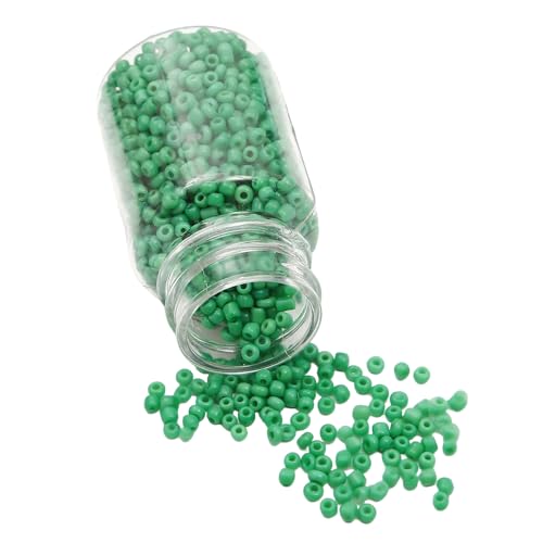 1 Flasche 2 mm dunkelgrüne Glas-Rocailles, kleine Glasperlen zum Basteln, Armbänder, Schlüsselanhänger 1 Flasche 2 mm dunkelgrüne Glas-Rocailles, kleine Glasperlen zum Basteln, Armbänder, Schlüsselanhänger von Aoktorkit