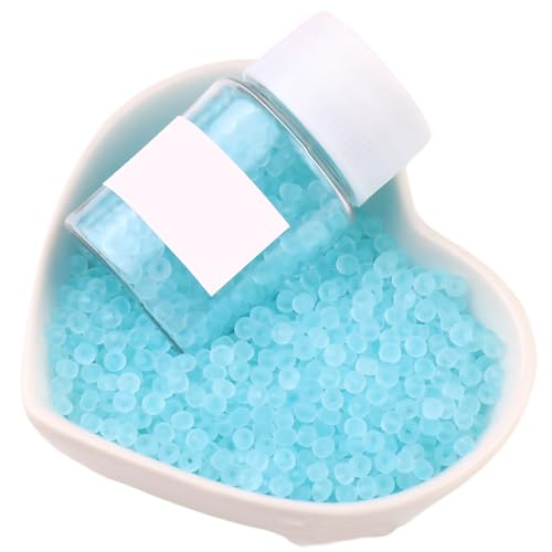 1 Flasche 3 mm hellblaue, transparente Milchglasperlen, rund, matte Glasperlen zum Basteln, Armbänder, Schlüsselanhängerherstellung, ca. 800 Stück von Aoktorkit