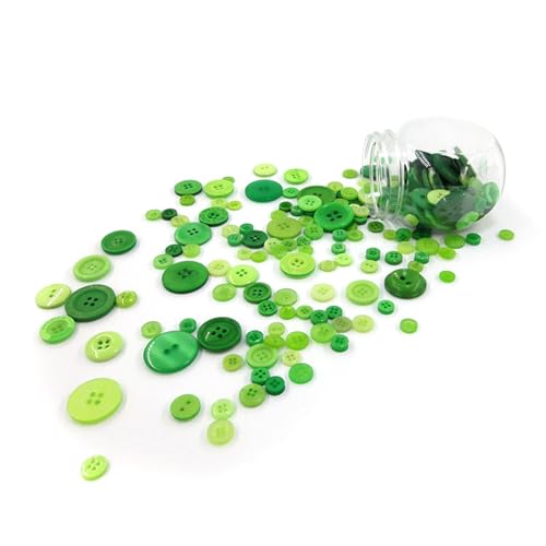 1 Flasche gemischte Nähknöpfe, rund, Kunstharzknöpfe für Kleidung, Nähen, DIY-Projekte, grün 1 Flasche gemischte Nähknöpfe, rund, Kunstharzknöpfe für Kleidung, Nähen, DIY-Projekte, grün von Aoktorkit