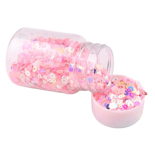 1 Flasche runde Glitzer-Pailletten, 2 mm/3 mm/4 mm, flache lose Pailletten für DIY, Basteln, Nähen, Kleidung, Rosa 1 Flasche runde Glitzer-Pailletten, 2 mm/3 mm/4 mm, flache lose Pailletten für DIY, Basteln, Nähen, Kleidung, Rosa von Aoktorkit