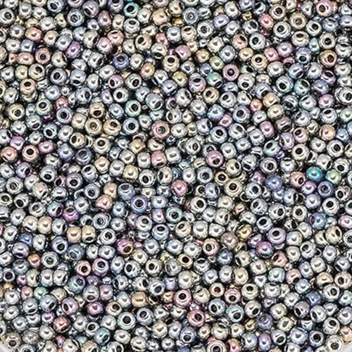 1 Packung 2 mm grau schillernde Rocailles, kleine Glasperlen zum Basteln, Armbänder, Schlüsselanhängerherstellung, ca. 1800 Stück 1 Packung 2 mm grau schillernde Rocailles, kleine Glasperlen zum Basteln, Armbänder, Schlüsselanhängerherstellung, ca. 1800 Stück von Aoktorkit