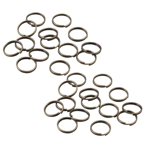 1 Packung Spaltringe, 20 mm, bronzefarbene Binderinge, Metall-Schlüsselanhänger für Schmuckherstellung, Handwerk, Bastelarbeiten, ca. 50 Stück 1 Packung Spaltringe, 20 mm, bronzefarbene Binderinge, Metall-Schlüsselanhänger für Schmuckherstellung, Handwerk, Bastelarbeiten, ca. 50 Stück von Aoktorkit