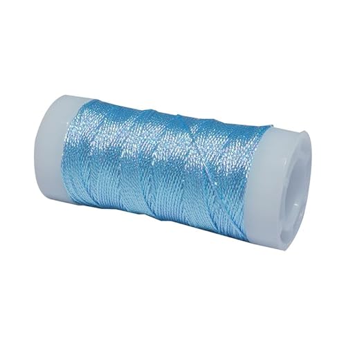 1 Rolle metallisches Häkelgarn, blau, schillerndes Metallic-Garn, glänzendes Strickgarn für Stickereien 1 Rolle metallisches Häkelgarn, blau, schillerndes Metallic-Garn, glänzendes Strickgarn für Stickereien von Aoktorkit