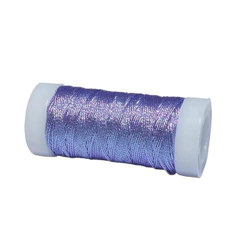 1 Rolle metallisches Häkelgarn, lila, schillerndes Metallic-Garn, glänzendes Strickgarn für Stickereien 1 Rolle metallisches Häkelgarn, lila, schillerndes Metallic-Garn, glänzendes Strickgarn für Stickereien von Aoktorkit