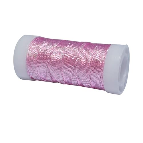 1 Rolle metallisches Häkelgarn, rosa, schillerndes Metallic-Garn, glänzendes Strickgarn für Stickereien 1 Rolle metallisches Häkelgarn, rosa, schillerndes Metallic-Garn, glänzendes Strickgarn für Stickereien von Aoktorkit