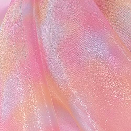 1 m schillernder Farbverlauf, Organza-Polyester-Stoff, 1,42 m, schillernder, holografischer Gaze-Stoff für Bühnenkostüm, Rosa 1 m schillernder Farbverlauf, Organza-Polyester-Stoff, 1,42 m, schillernder, holografischer Gaze-Stoff für Bühnenkostüm, Rosa von Aoktorkit