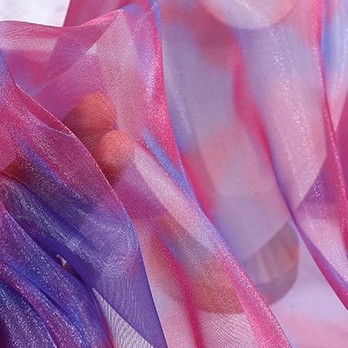 1 m schillernder Farbverlauf, Organza-Polyester-Stoff, 1,42 m, schillernder, holografischer Gaze-Stoff für Bühnenkostüm, lila und rot 1 m schillernder Farbverlauf, Organza-Polyester-Stoff, 1,42 m, schillernder, holografischer Gaze-Stoff für Bühnenkostüm, lila und rot von Aoktorkit