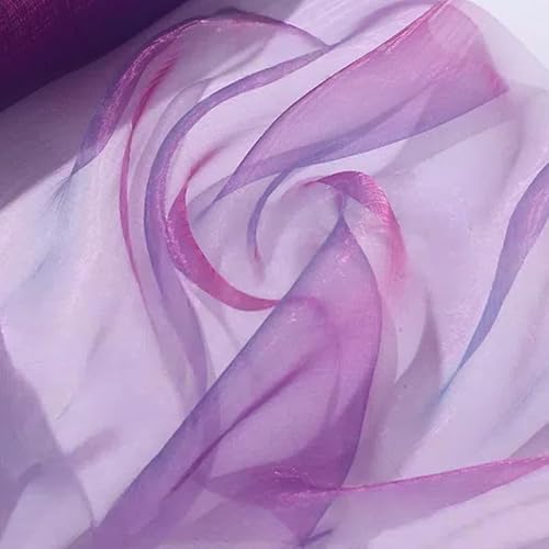 1 m schillernder Organza-Stoff, hellblau, Farbverlauf, Polyester-Organza-Stoff, 45 cm, schillernde, holografische Gaze-Stoffe für Bühnenkostüm, Performance-Kostüm 1 m schillernder Organza-Stoff, hellblau, Farbverlauf, Polyester-Organza-Stoff, 45 cm, schillernde, holografische Gaze-Stoffe für Bühnenkostüm, Performance-Kostüm von Aoktorkit