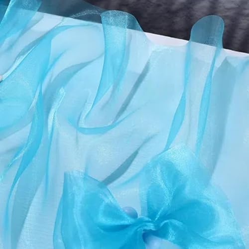 1 m schillernder Organza-Stoff, hellblau, Farbverlauf, Polyester-Organza-Stoff, 45 cm, schillernde, holografische Gaze-Stoffe für Bühnenkostüm, Performance-Kostüm 1 m schillernder Organza-Stoff, hellblau, Farbverlauf, Polyester-Organza-Stoff, 45 cm, schillernde, holografische Gaze-Stoffe für Bühnenkostüm, Performance-Kostüm von Aoktorkit