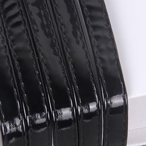 10 mm x 5 m flaches PU-Lederband, doppelseitig, Lederband für Bastelarbeiten, Schwarz von Aoktorkit
