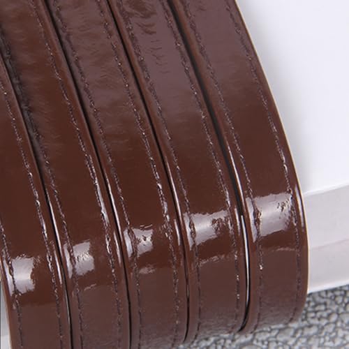 10 mm x 5 m flaches PU-Lederband, doppelseitiger Lederstreifen für Bastelarbeiten, Kaffeebraun von Aoktorkit