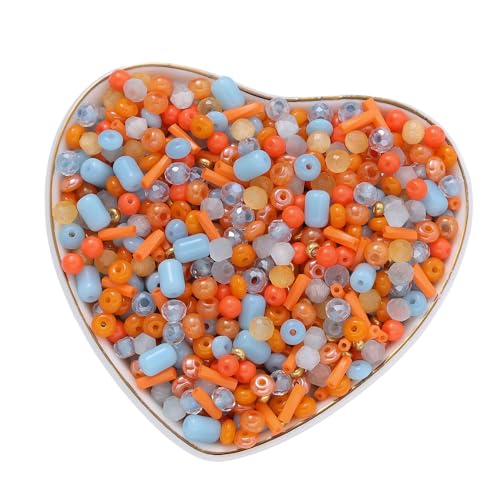 2 Packungen 2–10 mm gemischte Glasperlen, kleine Glasperlen zum Basteln, Schlüsselanhängerherstellung, Orange und Blau 2 Packungen 2–10 mm gemischte Glasperlen, kleine Glasperlen zum Basteln, Schlüsselanhängerherstellung, Orange und Blau von Aoktorkit