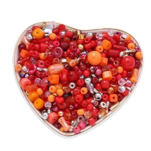 2 Packungen 2–10 mm gemischte Glasperlen, kleine Glasperlen zum Basteln, Schlüsselanhängerherstellung, Orange und Rot 2 Packungen 2–10 mm gemischte Glasperlen, kleine Glasperlen zum Basteln, Schlüsselanhängerherstellung, Orange und Rot von Aoktorkit