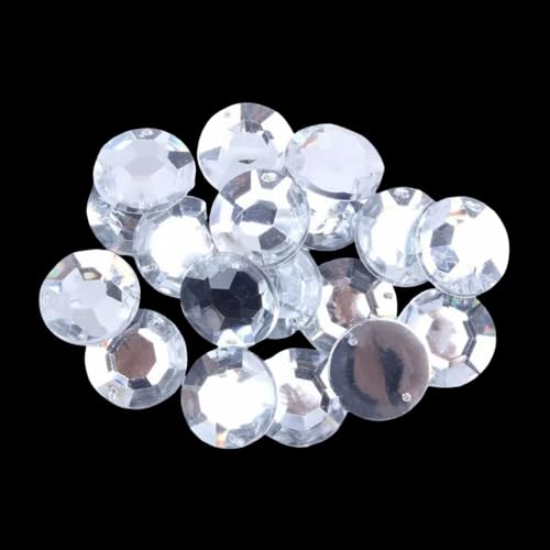 200 Stück 8 mm flache Rückseite zum Aufnähen, runde Acryl-Kristall-Edelsteine mit Löchern für handgenähte Verzierungen 200 Stück 8 mm flache Rückseite zum Aufnähen, runde Acryl-Kristall-Edelsteine mit Löchern für handgenähte Verzierungen von Aoktorkit