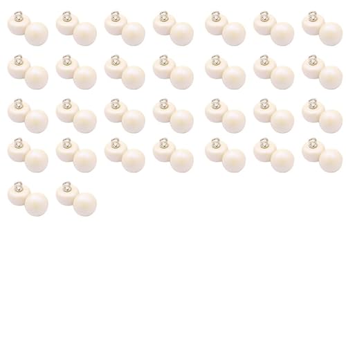30 runde Perlen-Nähknöpfe, 10 mm, beige Perlen-Dekorationsknöpfe mit Schaft für Handwerk, Pullover, Hemd 30 runde Perlen-Nähknöpfe, 10 mm, beige Perlen-Dekorationsknöpfe mit Schaft für Handwerk, Pullover, Hemd von Aoktorkit