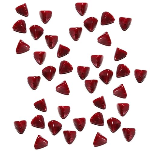 40 rote Acrylperlen, dreieckige Acrylperlen zum Basteln, für Armbänder, Schlüsselanhänger 40 rote Acrylperlen, dreieckige Acrylperlen zum Basteln, für Armbänder, Schlüsselanhänger von Aoktorkit