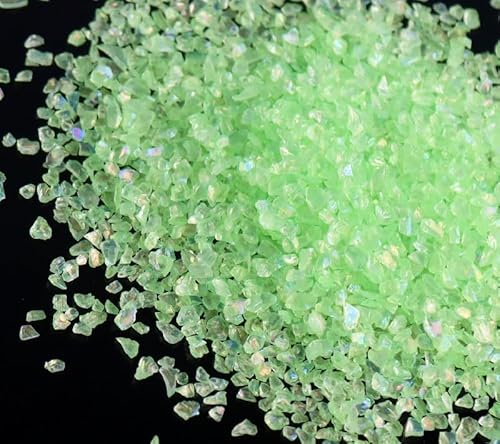 5 Packungen 50 g Crushed Glass Unregelmäßige Metallic-Chips 1,5–3,5 mm Glitzer zerbrochene Glaschips für Handwerk, Vasenfüller, Dekoration, fluoreszierendes Grün 5 Packungen 50 g Crushed Glass Unregelmäßige Metallic-Chips 1,5–3,5 mm Glitzer zerbrochene Glaschips für Handwerk, Vasenfüller, Dekoration, fluoreszierendes Grün von Aoktorkit