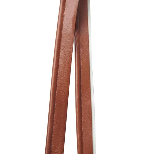 5 m braune Lederpaspel-Bordüre, 1 cm breit, Schrägband, paspeliert, für Kleidung, Stoffkante, Nähband 5 m braune Lederpaspel-Bordüre, 1 cm breit, Schrägband, paspeliert, für Kleidung, Stoffkante, Nähband von Aoktorkit