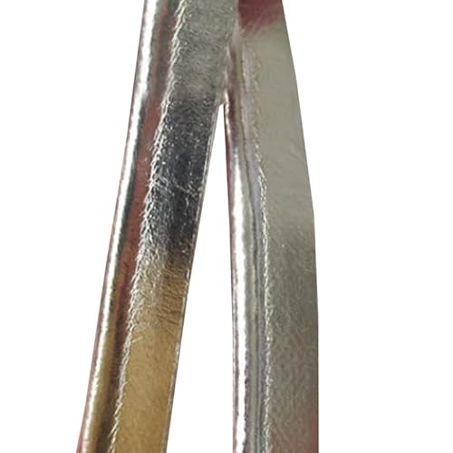 5 m silberfarbene Lederpaspel-Bordüre, 1 cm breit, Schrägband, paspeliert, für Kleidung, Stoffkante, Nähband 5 m silberfarbene Lederpaspel-Bordüre, 1 cm breit, Schrägband, paspeliert, für Kleidung, Stoffkante, Nähband von Aoktorkit