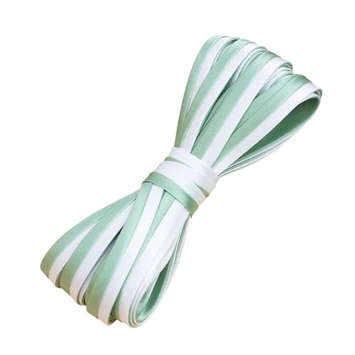 5 m zweifarbige Satin-Paspelbordüre, 1 cm breit, Paspelband, zum Nähen, Basteln, Grün und Weiß 5 m zweifarbige Satin-Paspelbordüre, 1 cm breit, Paspelband, zum Nähen, Basteln, Grün und Weiß von Aoktorkit
