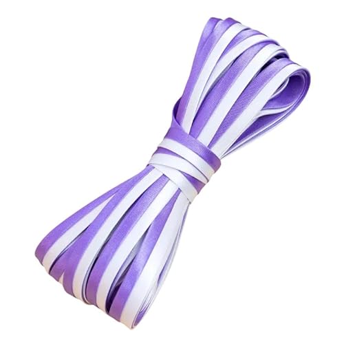 5 m zweifarbige Satin-Paspelbordüre, 1 cm breit, Paspelband, zum Nähen, Basteln, lila und weiß 5 m zweifarbige Satin-Paspelbordüre, 1 cm breit, Paspelband, zum Nähen, Basteln, lila und weiß von Aoktorkit