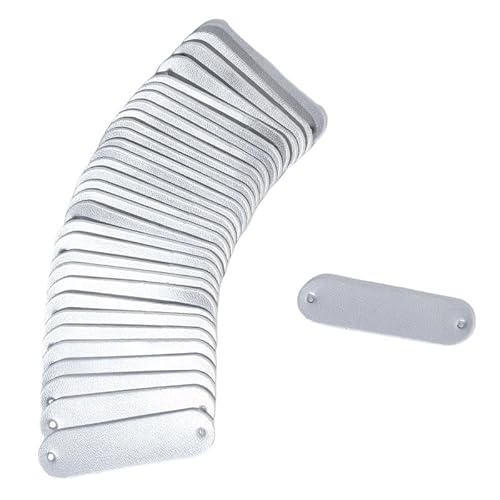 50 Stück graue Blanko-Leder-Etiketten, 4,5 x 1,2 cm, Nähtuch-Etiketten, geprägtes PU-Leder, Anhänger für Kleidung, Hüte, Jeans, Taschen, Geldbörsen, Dekor 50 Stück graue Blanko-Leder-Etiketten, 4,5 x 1,2 cm, Nähtuch-Etiketten, geprägtes PU-Leder, Anhänger für Kleidung, Hüte, Jeans, Taschen, Geldbörsen, Dekor von Aoktorkit