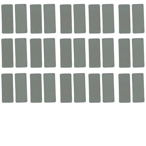 50 Stück graue Blanko-Leder-Etiketten, 5 x 2 cm, rechteckig, zum Nähen, für Kleidung, Hüte, Jeans, Taschen, Geldbörsen, Dekoration 50 Stück graue Blanko-Leder-Etiketten, 5 x 2 cm, rechteckig, zum Nähen, für Kleidung, Hüte, Jeans, Taschen, Geldbörsen, Dekoration von Aoktorkit