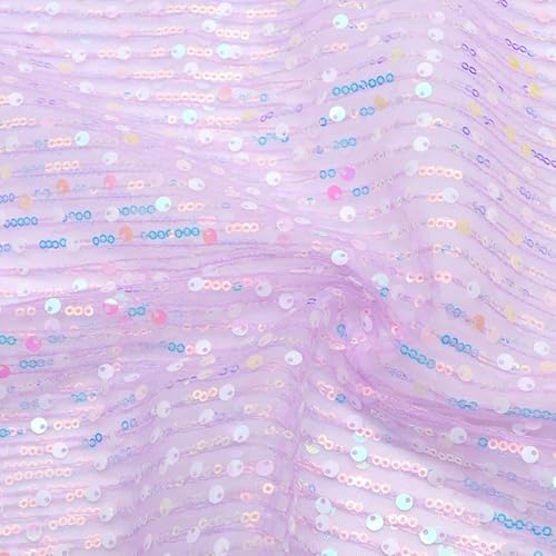 50 cm Polyester-Pailletten-Mesh-Stoff, violett, Polsterstoff mit Pailletten, 1,4 m, glitzernd, glitzernd, für Glitzer-Kleidung, DIY-Dekoration 50 cm Polyester-Pailletten-Mesh-Stoff, violett, Polsterstoff mit Pailletten, 1,4 m, glitzernd, glitzernd, für Glitzer-Kleidung, DIY-Dekoration von Aoktorkit