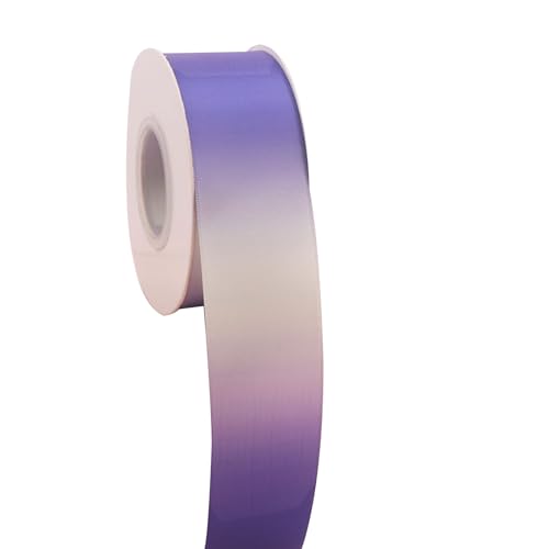 Dekoratives Band mit violettem Farbverlauf, doppelseitig, Satinband für Bastelarbeiten, Geschenkverpackungen, 4 cm x 20 Meter Dekoratives Band mit violettem Farbverlauf, doppelseitig, Satinband für Bastelarbeiten, Geschenkverpackungen, 4 cm x 20 Meter von Aoktorkit