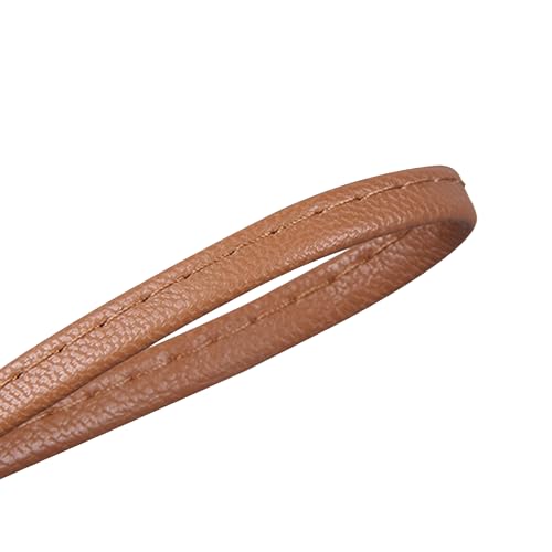 Flache Lederschnur aus Kunstleder, 8 mm x 5 m, zum Stricken, Basteln, Khaki von Aoktorkit